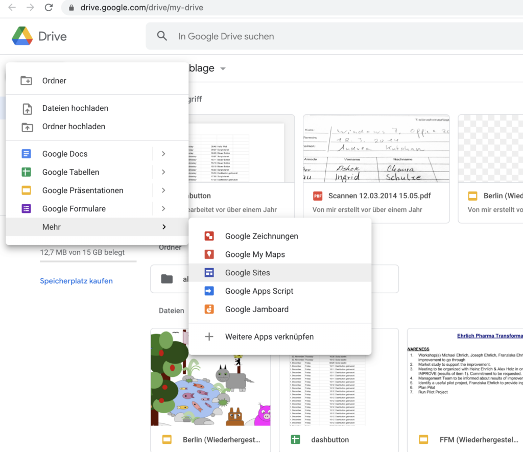 Google Apps Google Office Docs Präsentationen